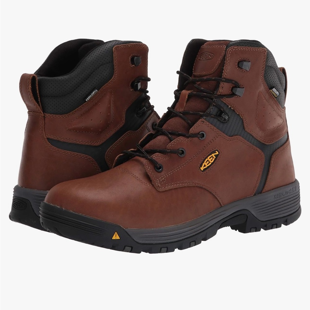 Keen Brown Chicago Leather Work Boots - Waterproof
